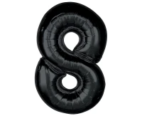 Balon foliowy Smart, cyfra 8, czarna, 92 cm KK