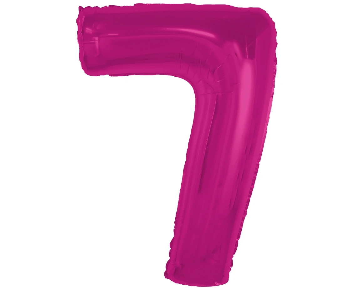 Balon foliowy Smart, cyfra 7, różowa, 92 cm KK