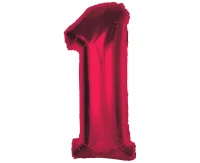 Balon foliowy Smart, cyfra 1, czerwona, 92 cm  KK