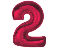 Balon foliowy Smart, cyfra 2, czerwona, 92 cm  KK