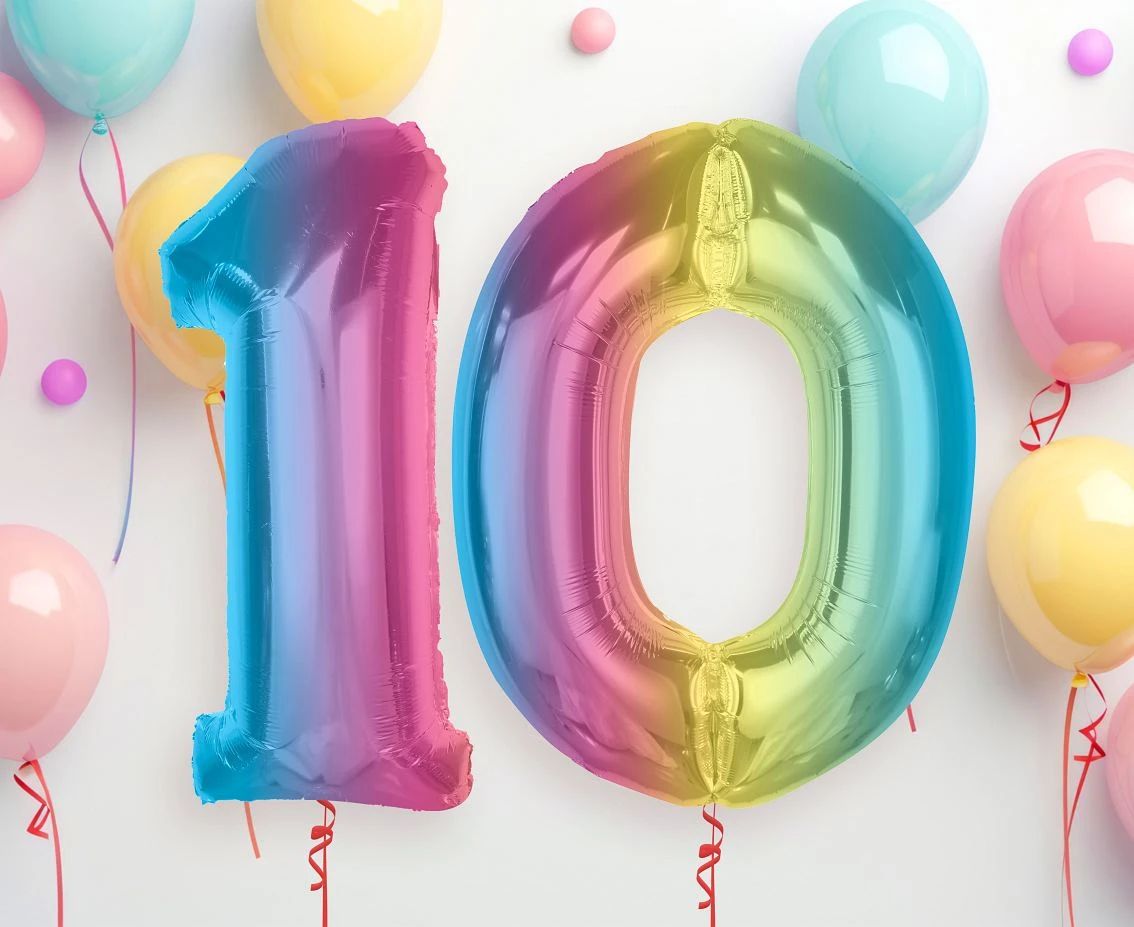 Balon foliowy Smart, cyfra 1, tęczowa, 92 cm  KK