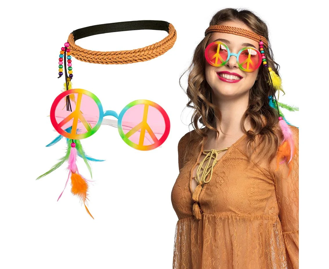 Zestaw Hippie Bohemian (opaska i okulary)