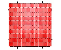Panel dekoracyjny czerwony, czarne tło typ B, 30x30 cm/ 100 kwadratów