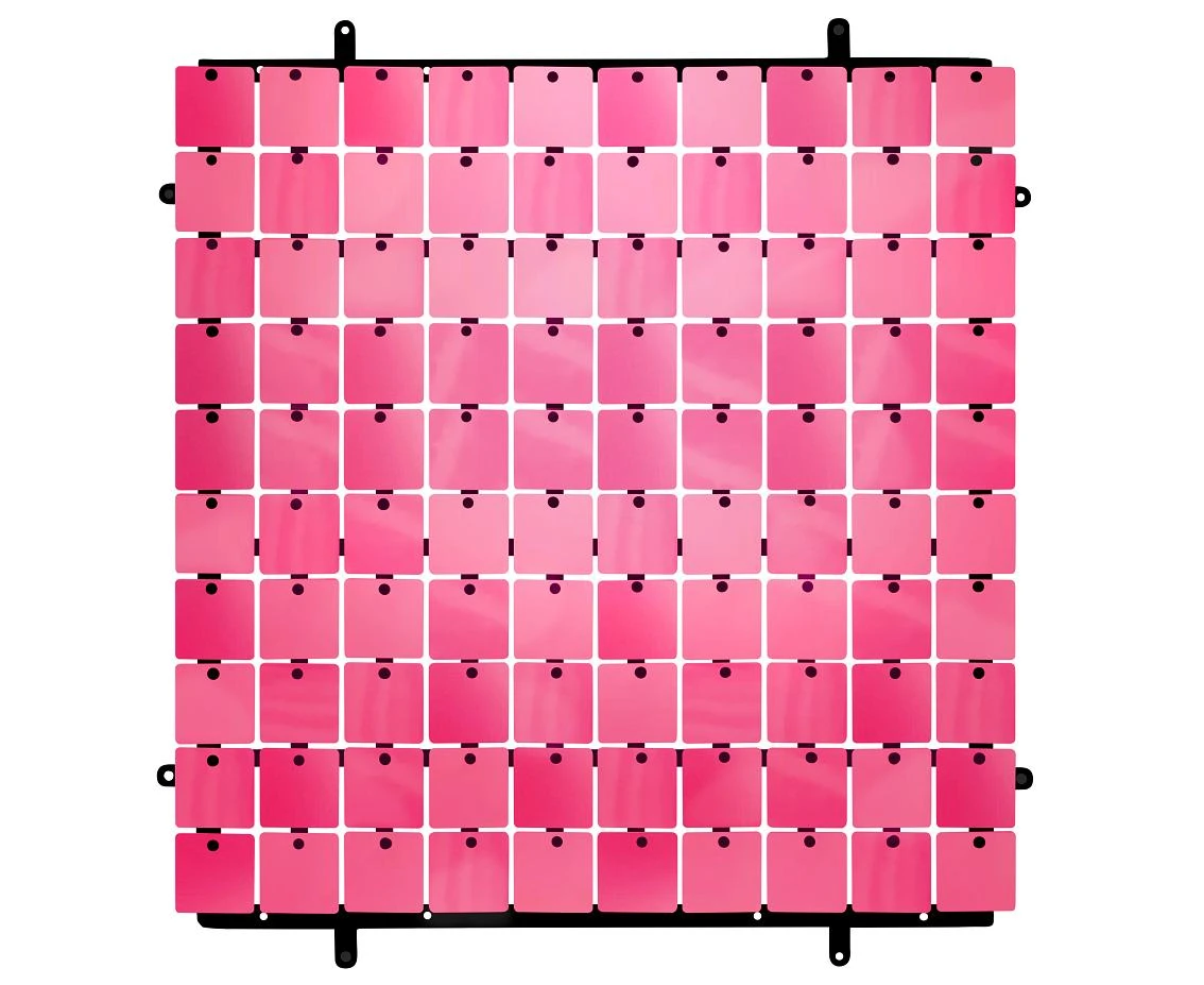 Panel dekoracyjny fuchsia, czarne tło typ B, 30x30 cm/ 100 kwadratów