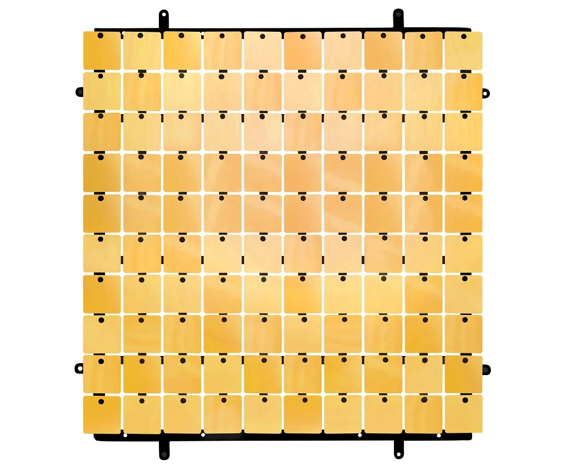 Panel dekoracyjny złoty, czarne tło typ B, 30x30 cm/ 100 kwadratów KK