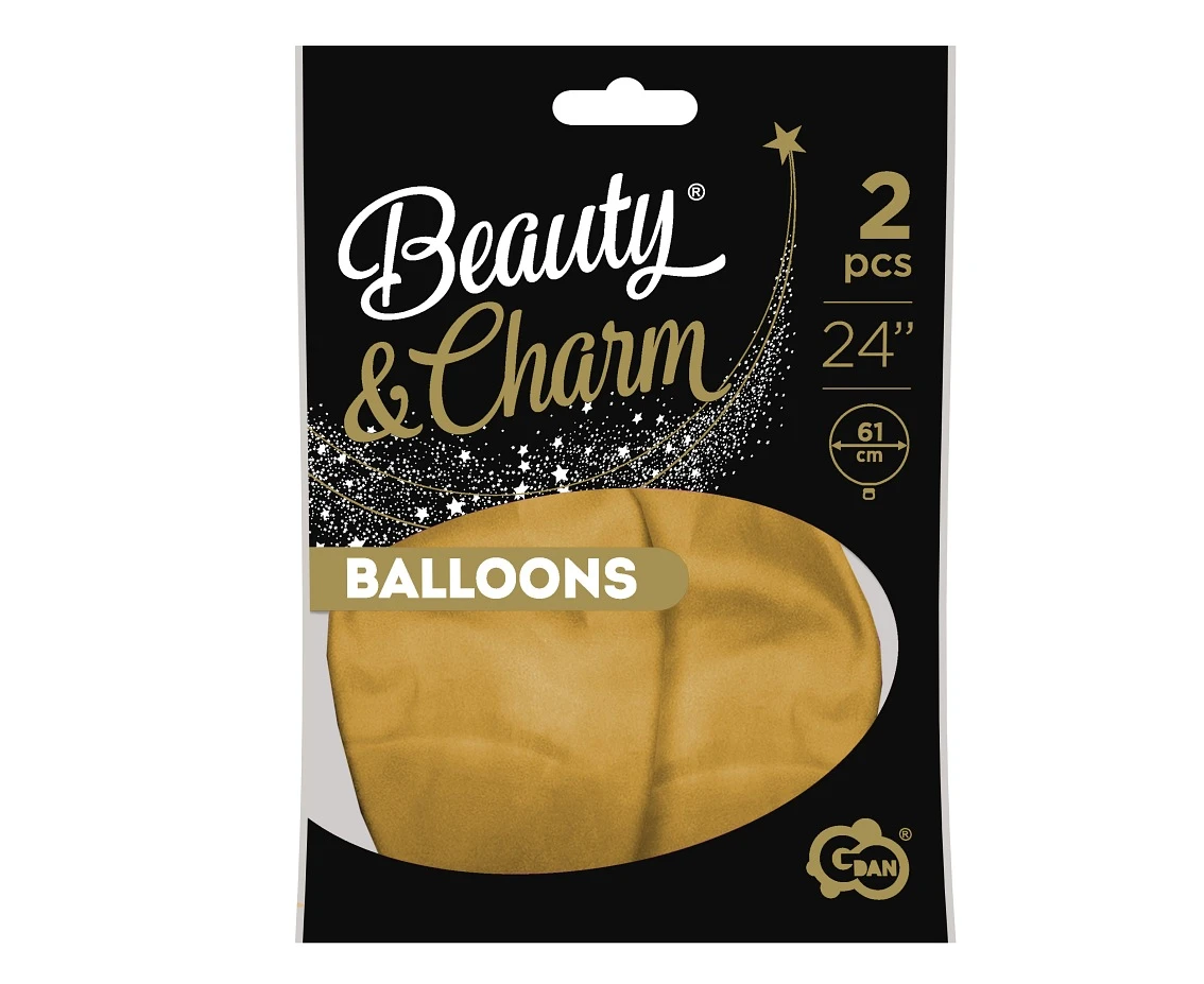Balony B&C 24", metalik złote, 2szt.