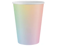 Kubeczki papierowe tęczowe, 250 ml, 6 szt.