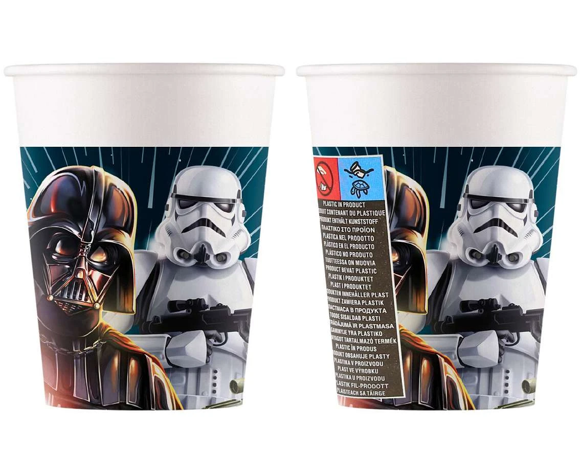 Kubeczki papierowe (WM) Star Wars Galaxy, 200ml, 8 szt. (SUP label)