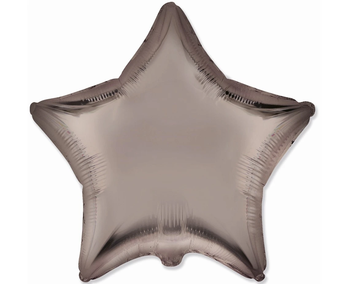 Balon foliowy 18" FX - Gwiazda (satynowy pieczarkowy), niepakowany