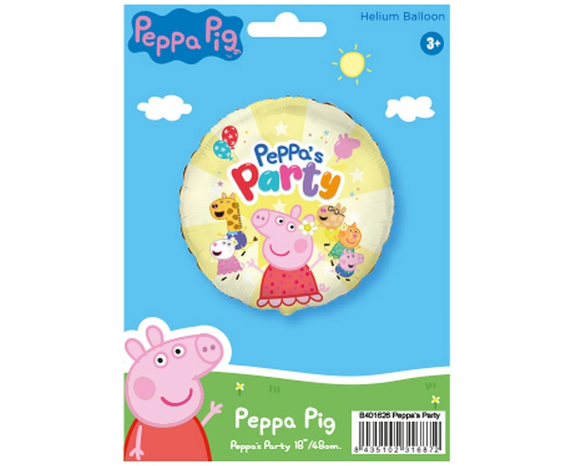 Balon foliowy 18" FX - Peppa Party's (opak. papierowe), pakowany