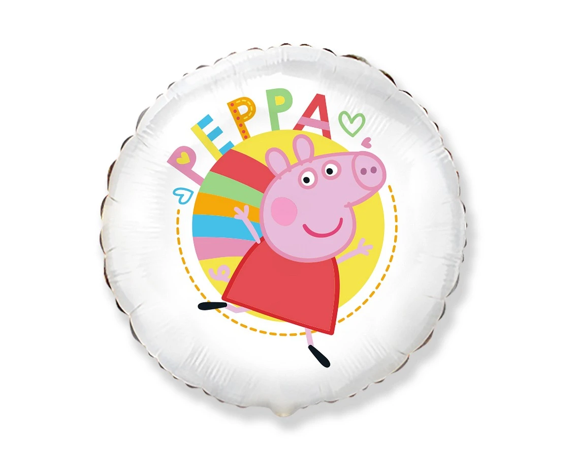 Balon foliowy 18" FX - Peppa White (opak. papierowe), pakowany