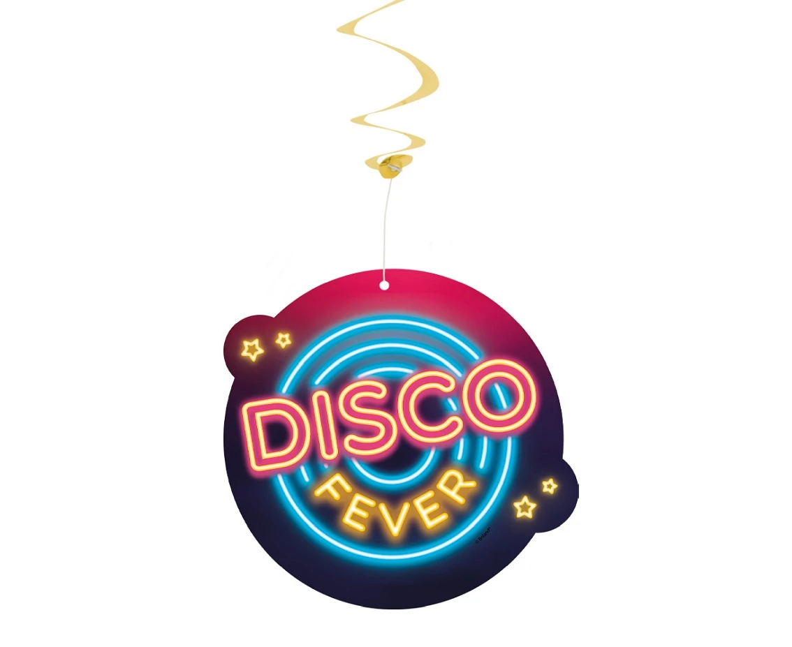 Dekoracja Disco fever, dwustronna , 85 cm., 2 szt.