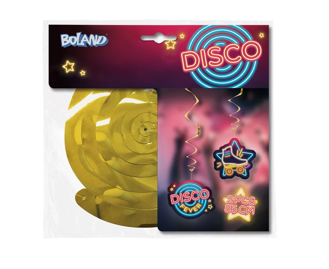 Dekoracja Disco fever, dwustronna , 85 cm., 2 szt.
