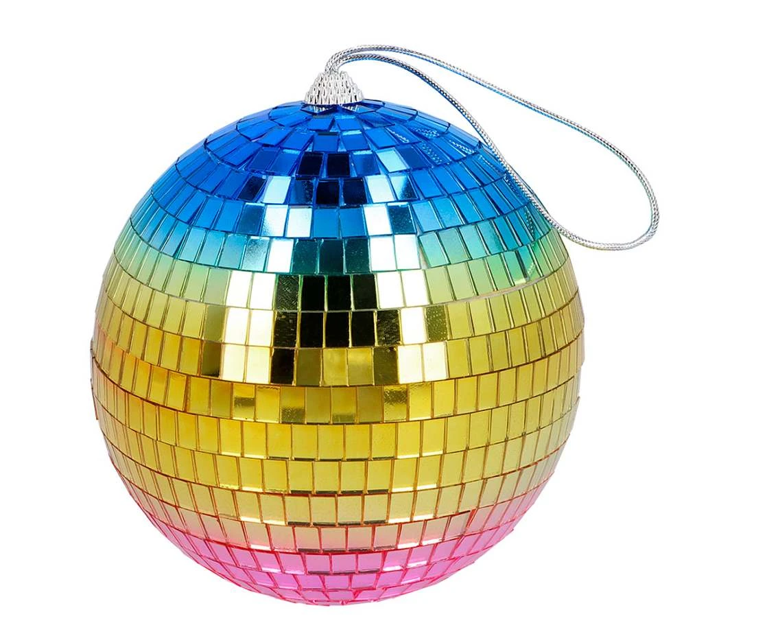 Kula disco, tęczowa, 15 cm