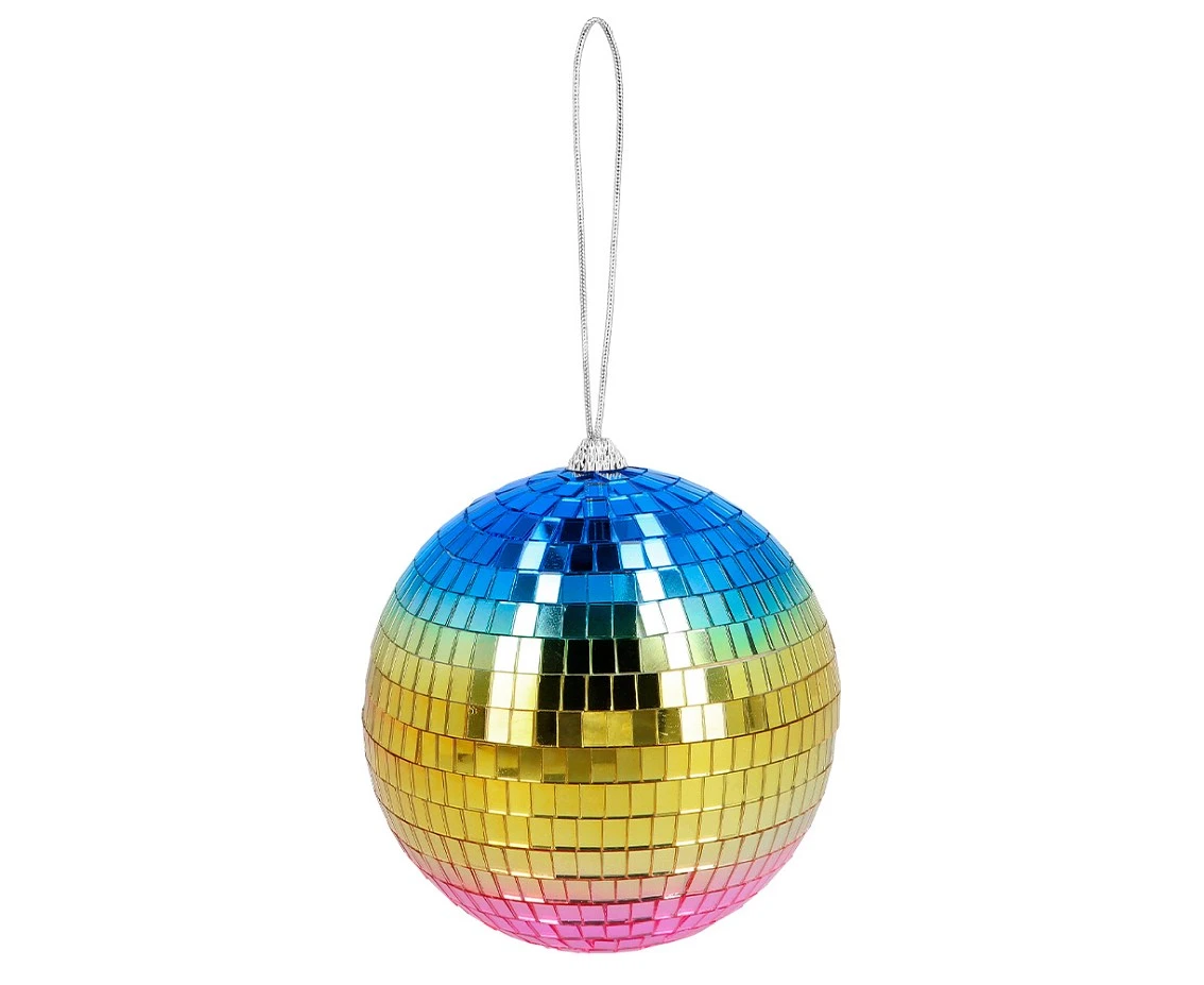 Kula disco, tęczowa, 15 cm