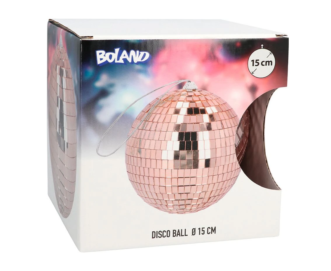 Kula disco, różowozłota, 15 cm