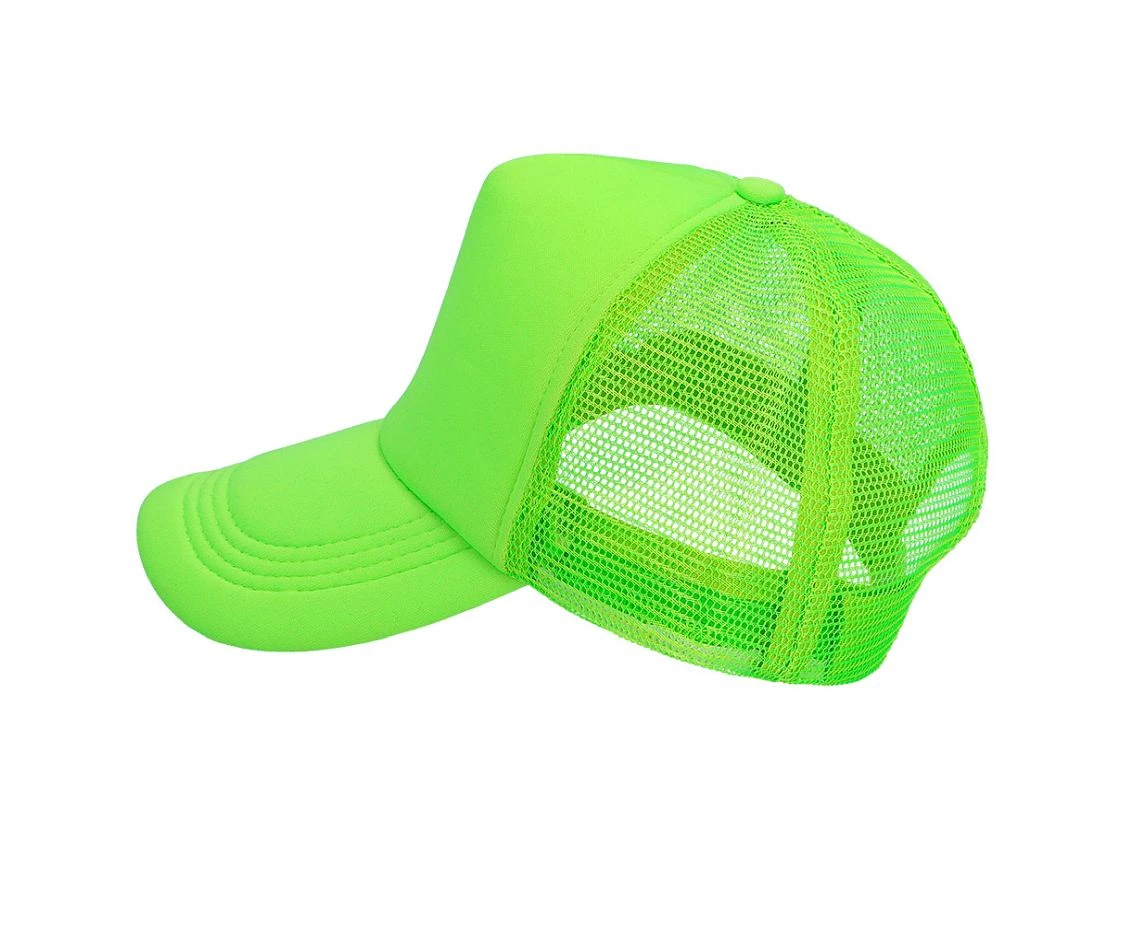 Czapka z daszkiem, neonowa- zielona, regulowana