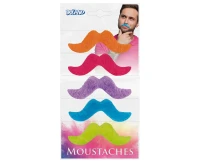 Wąsy neonowe, 5 szt.
