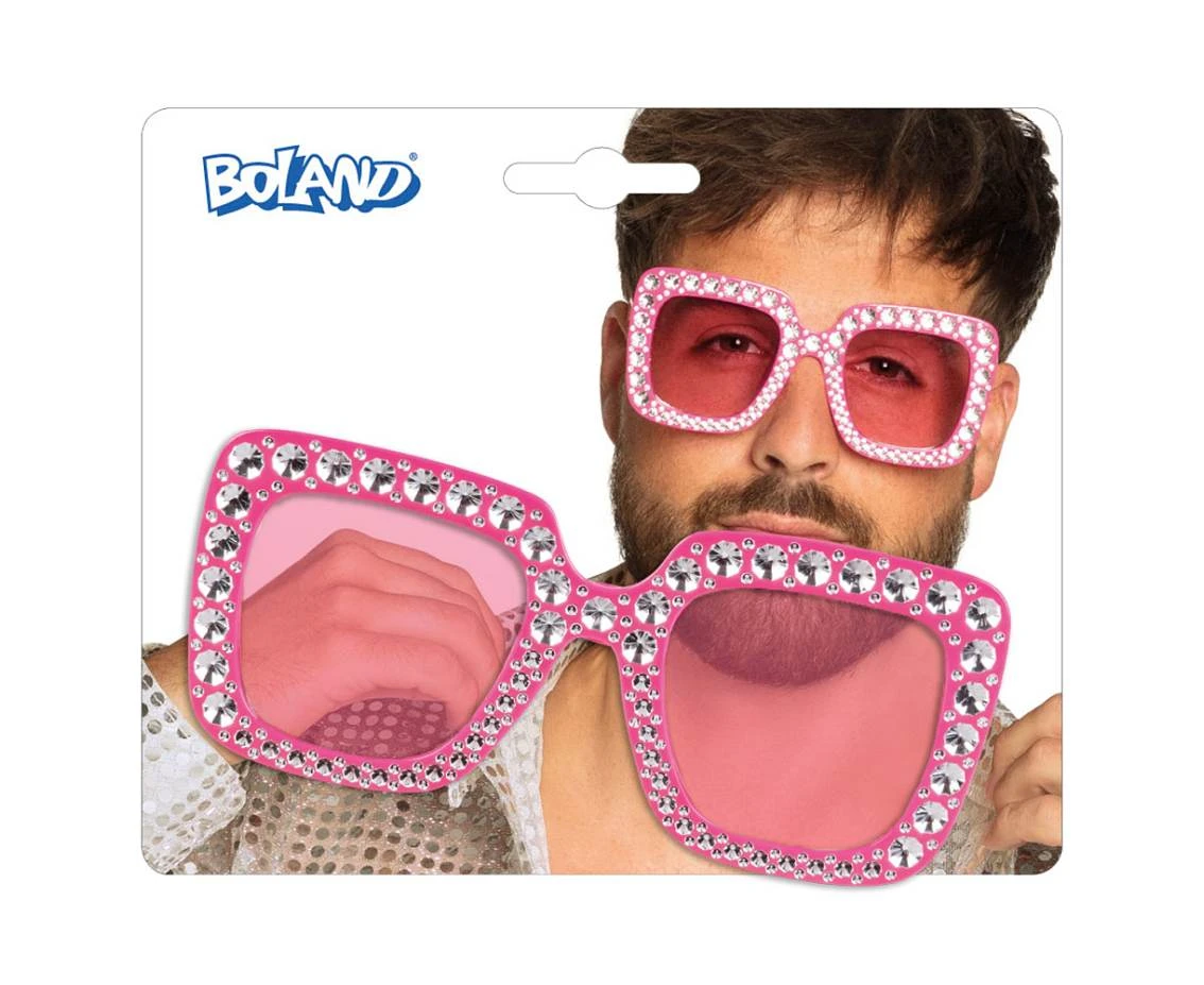 Okulary Party Bling, różowe