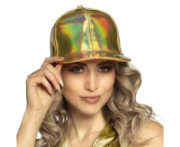 Czapka z daszkiem, holograficzna, złota