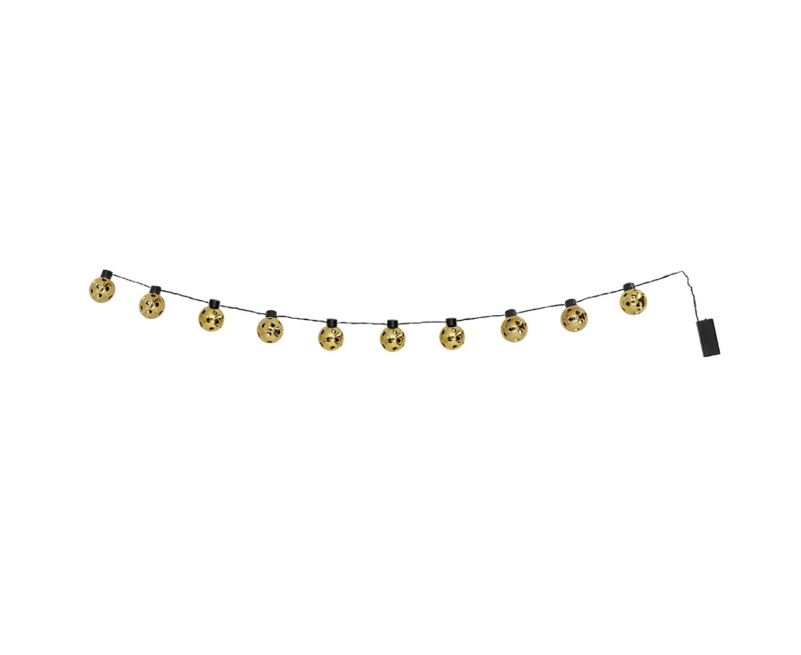Łańcuch LED Piłki złote, 140 cm