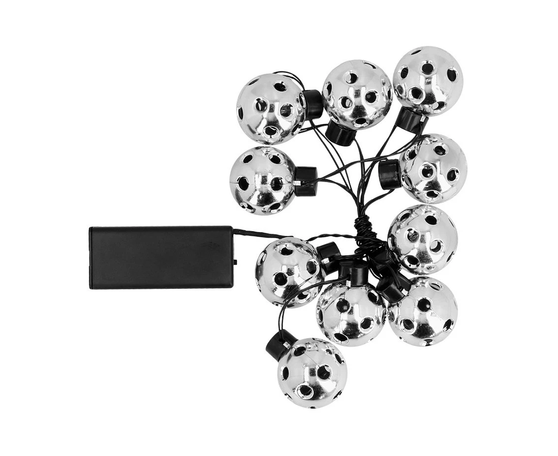 Łańcuch LED Piłki srebrne, 140 cm