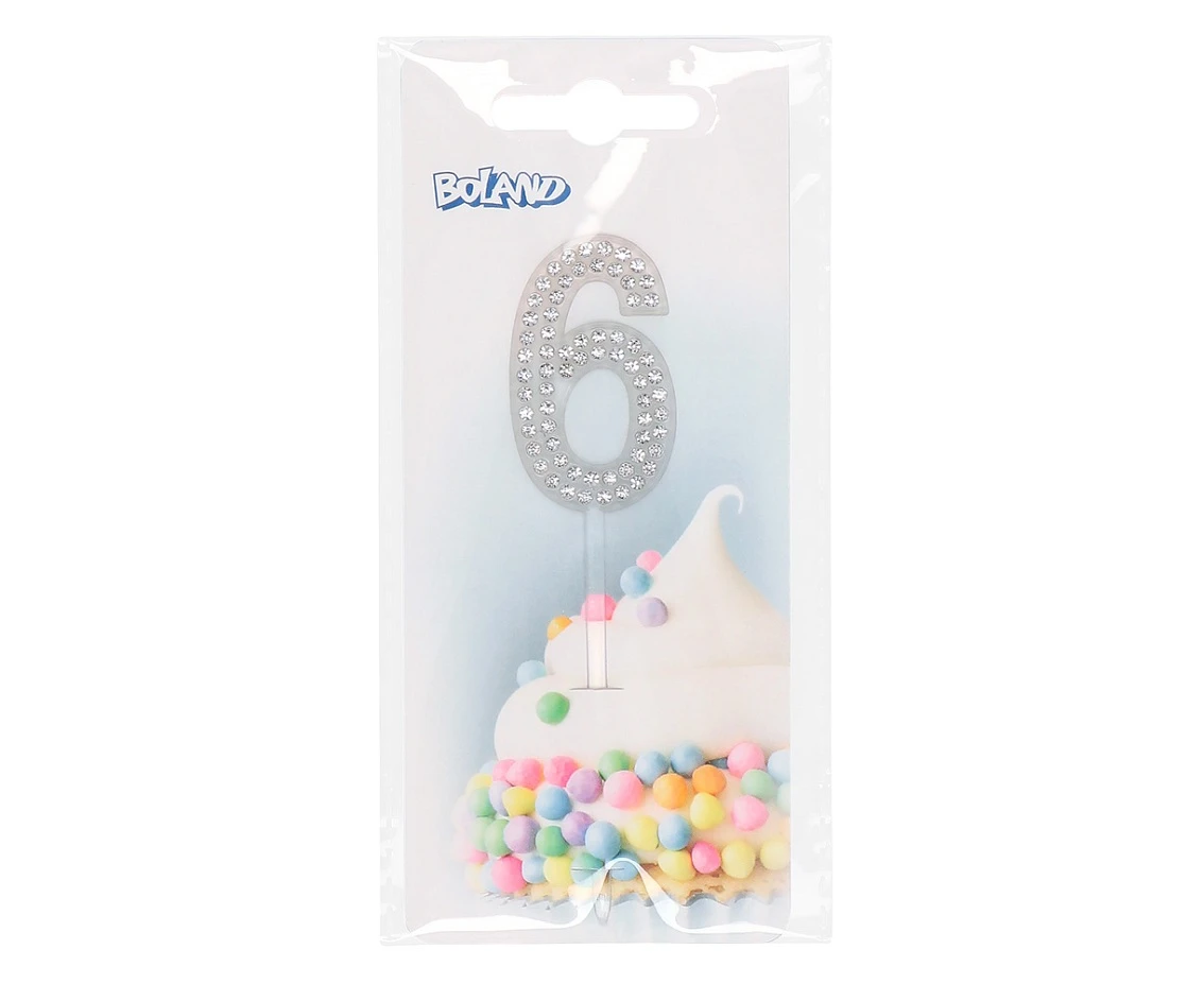 Piker diamentowy na tort 6, 2,5 x 10, 5 cm KK.