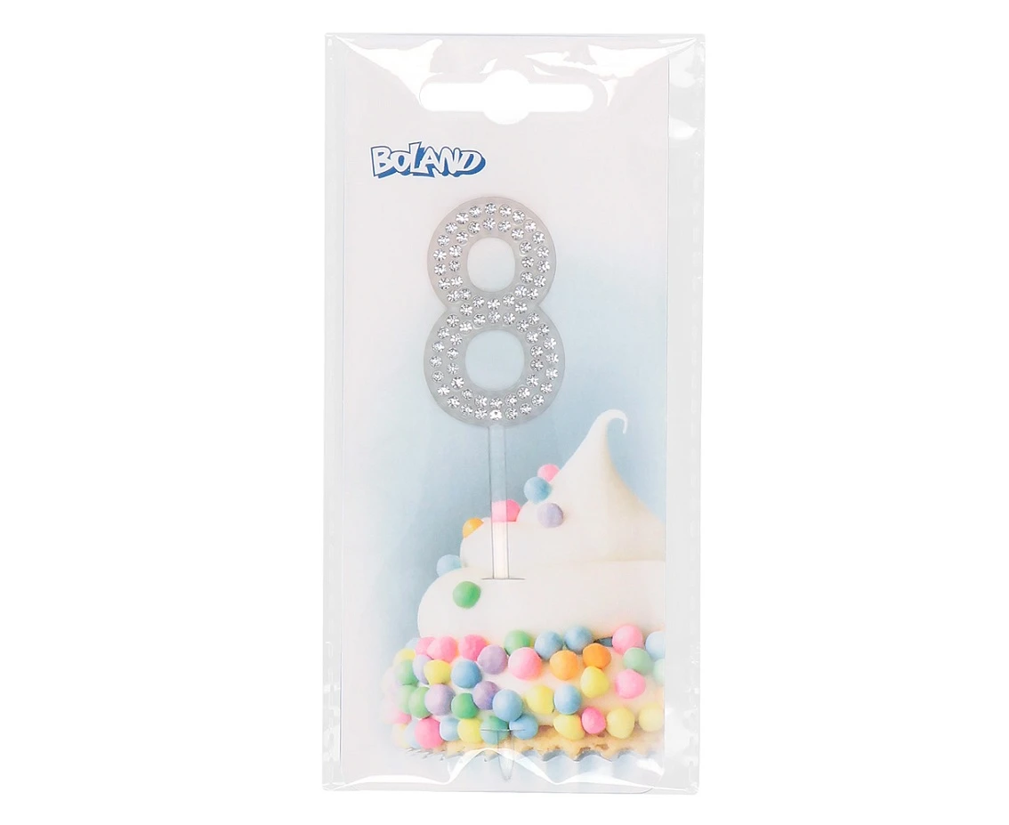 Piker diamentowy na tort 8, 2,5 x 10,5 cm KK.