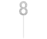 Piker diamentowy na tort 8, 2,5 x 10,5 cm KK.
