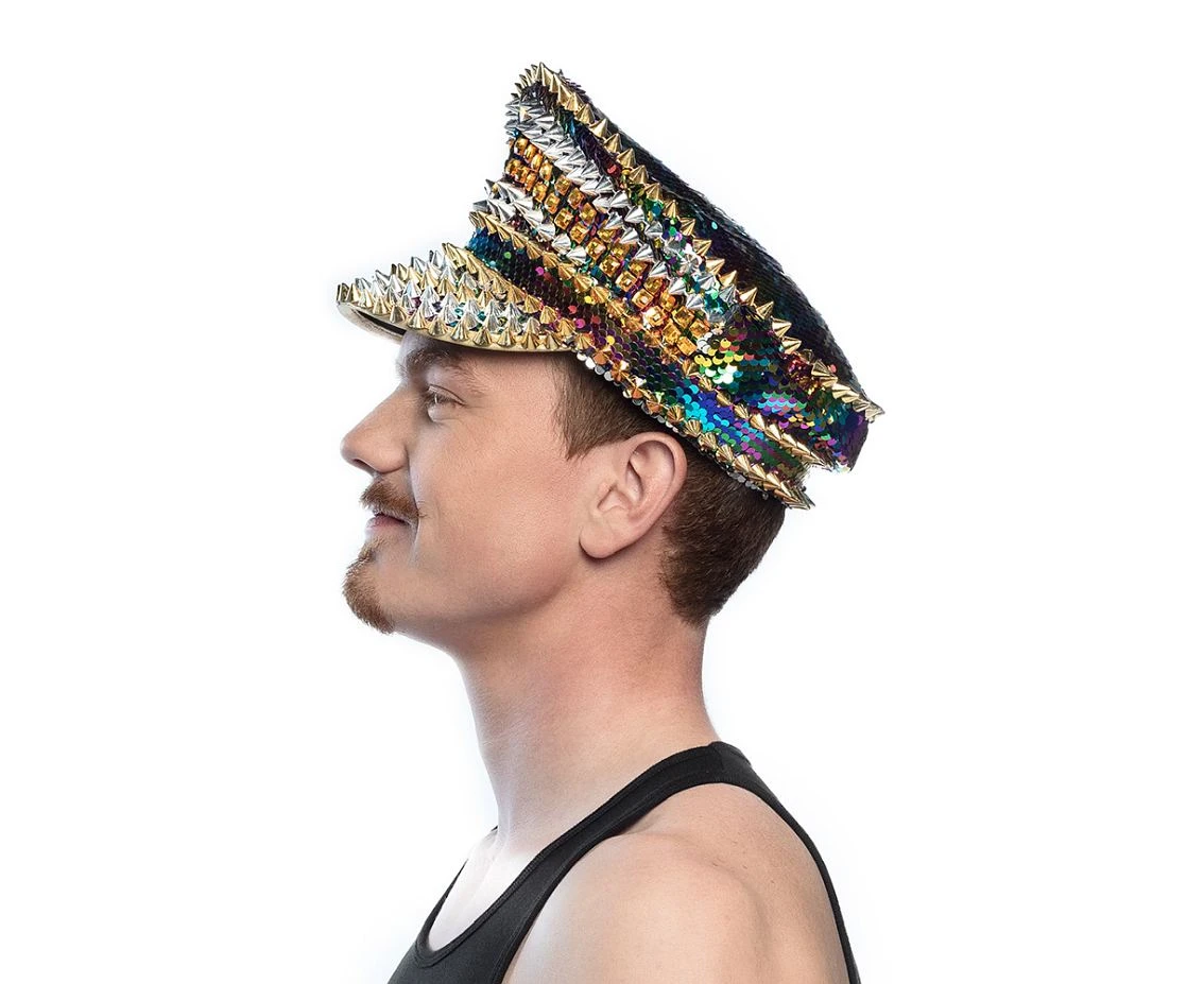 Czapka Rainbow, błyszcząca