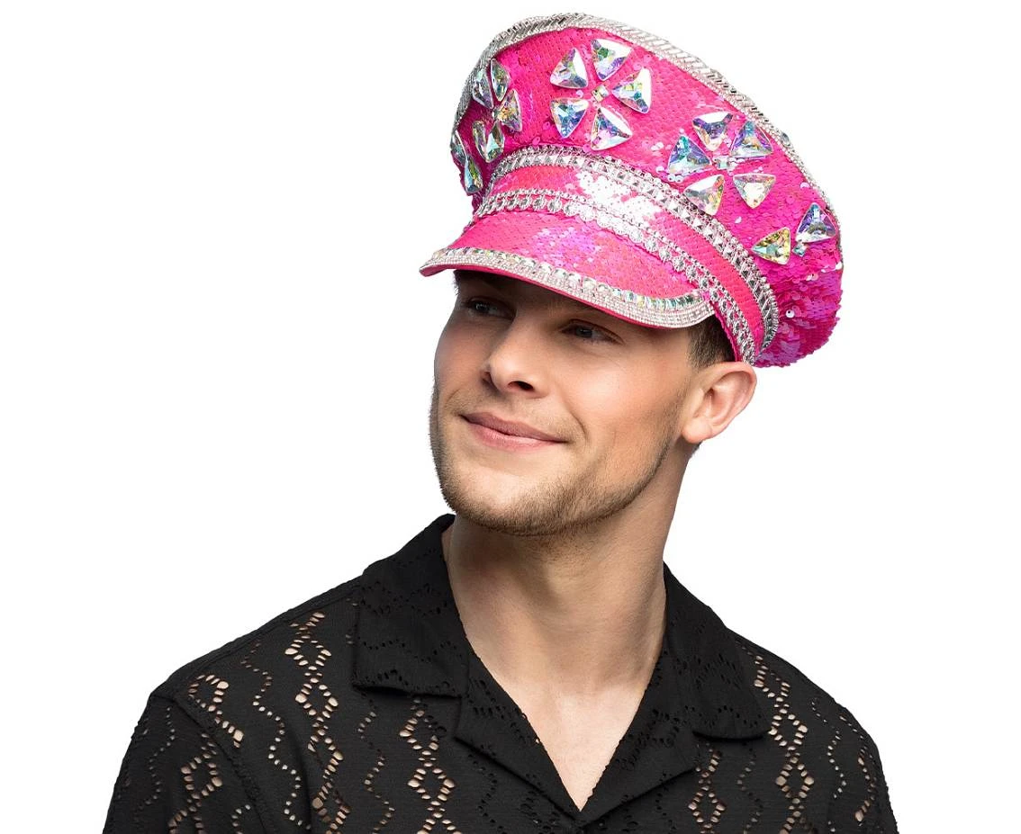 Czapka Pink, błyszcząca