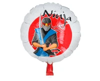 Balon foliowy Ninja, dwustronny, 45 cm