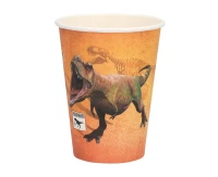Kubeczki papierowe Dinozaur, 250 ml, 8 szt.