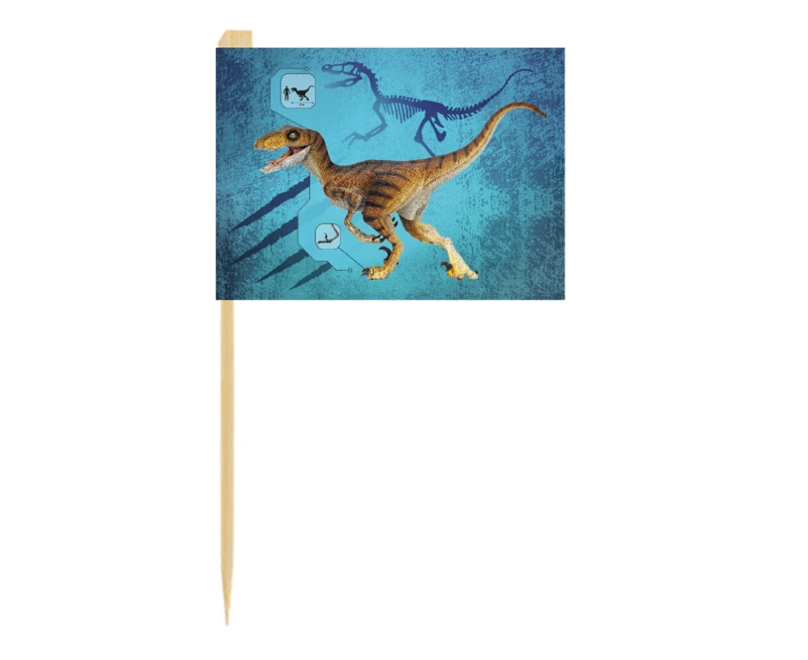 Flagi Dinozaur, 7 cm, 24 szt.