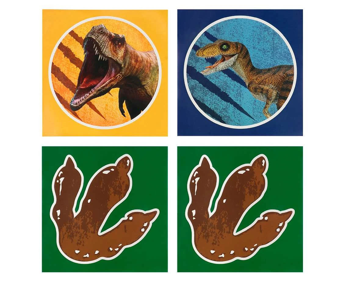 Naklejki 3D Dinozaur, 20 cm, 4 szablony KK
