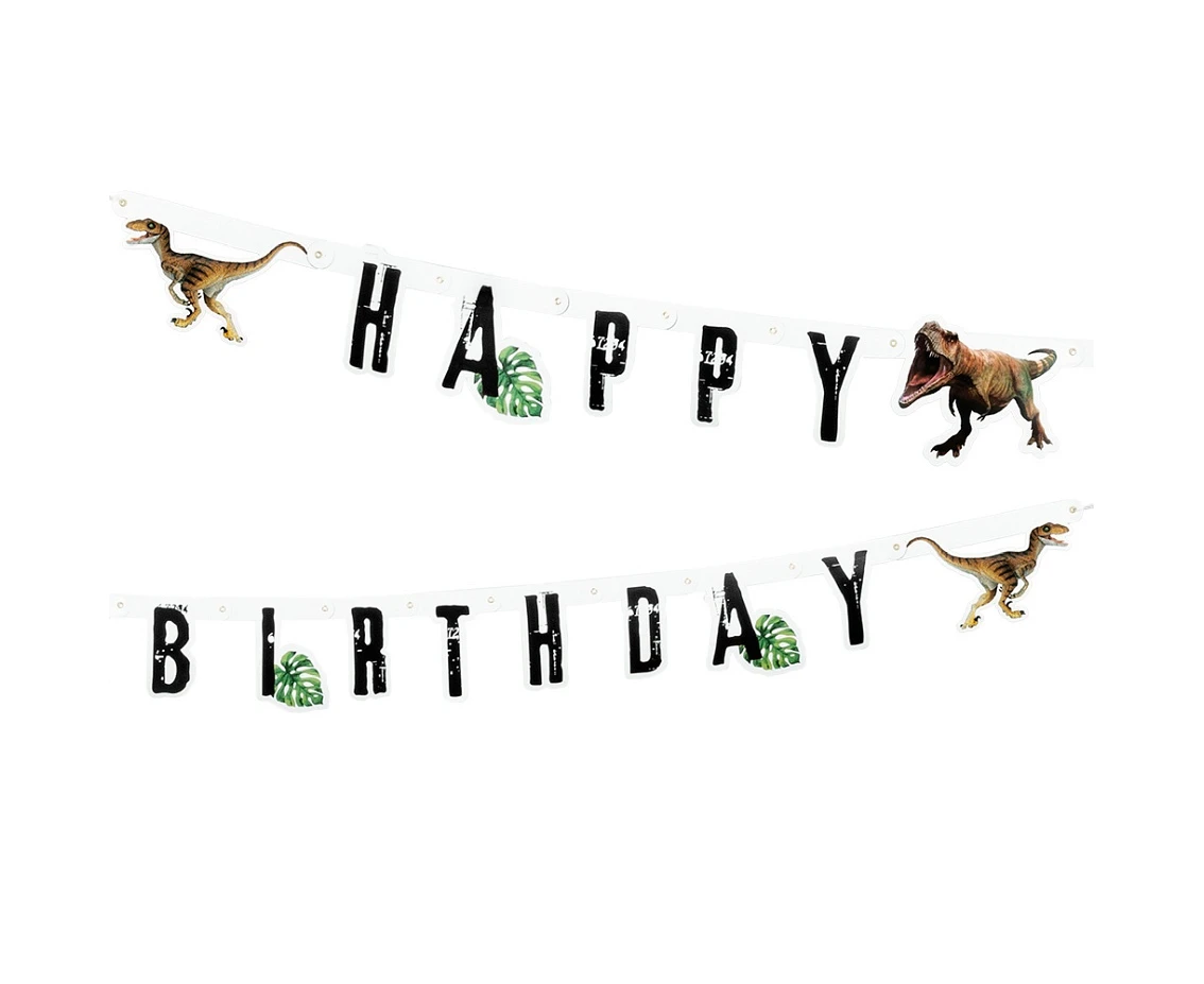 Banner Dinozaur Happy Birthday, 205 cm