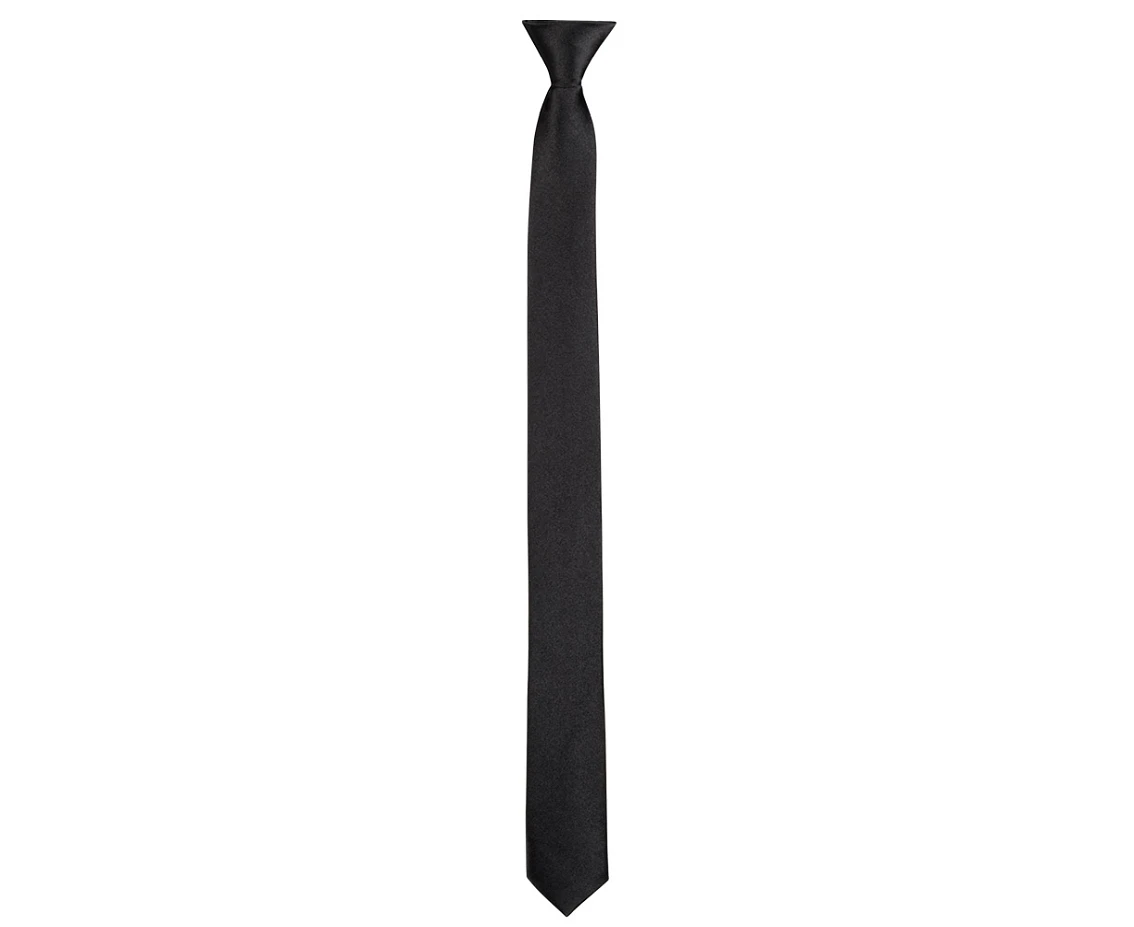 Krawat dla dorosłych, czarny, 50 cm.