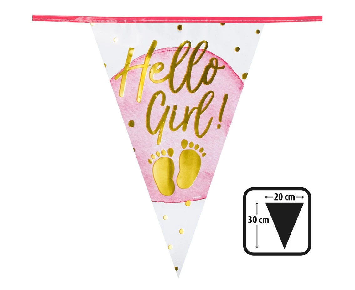 Girlanda 'Hello Girl!', 30 x 20 cm, 6 m.