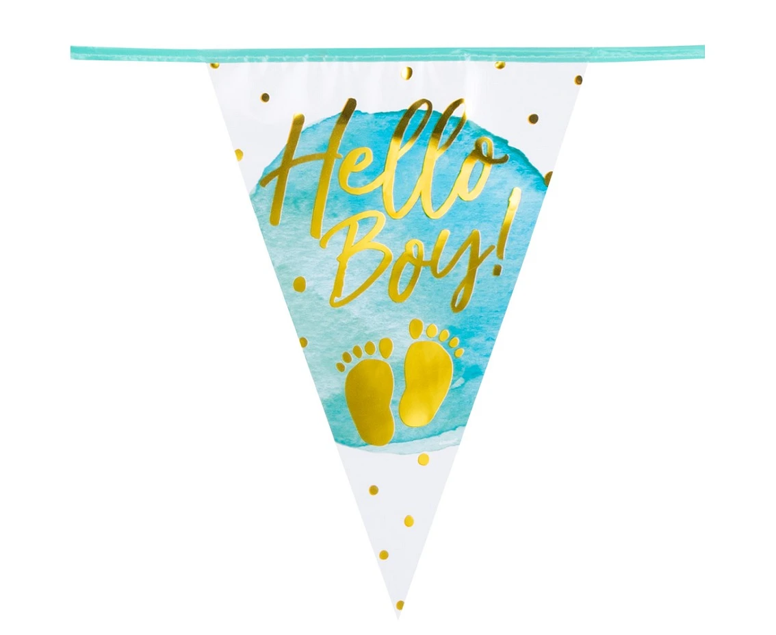 Girlanda 'Hello Boy!' 30 x 20 cm, 6 m.