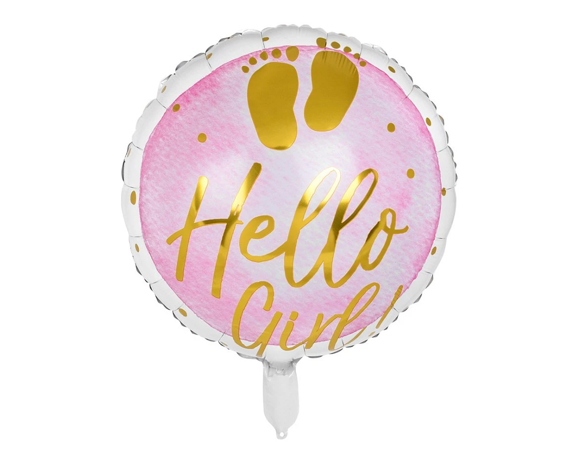 Balon foliowy 'Hello Girl!' , 45 cm.