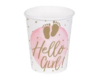 Kubeczki papierowe 'Hello Girl!', 250 ml, 10 szt.