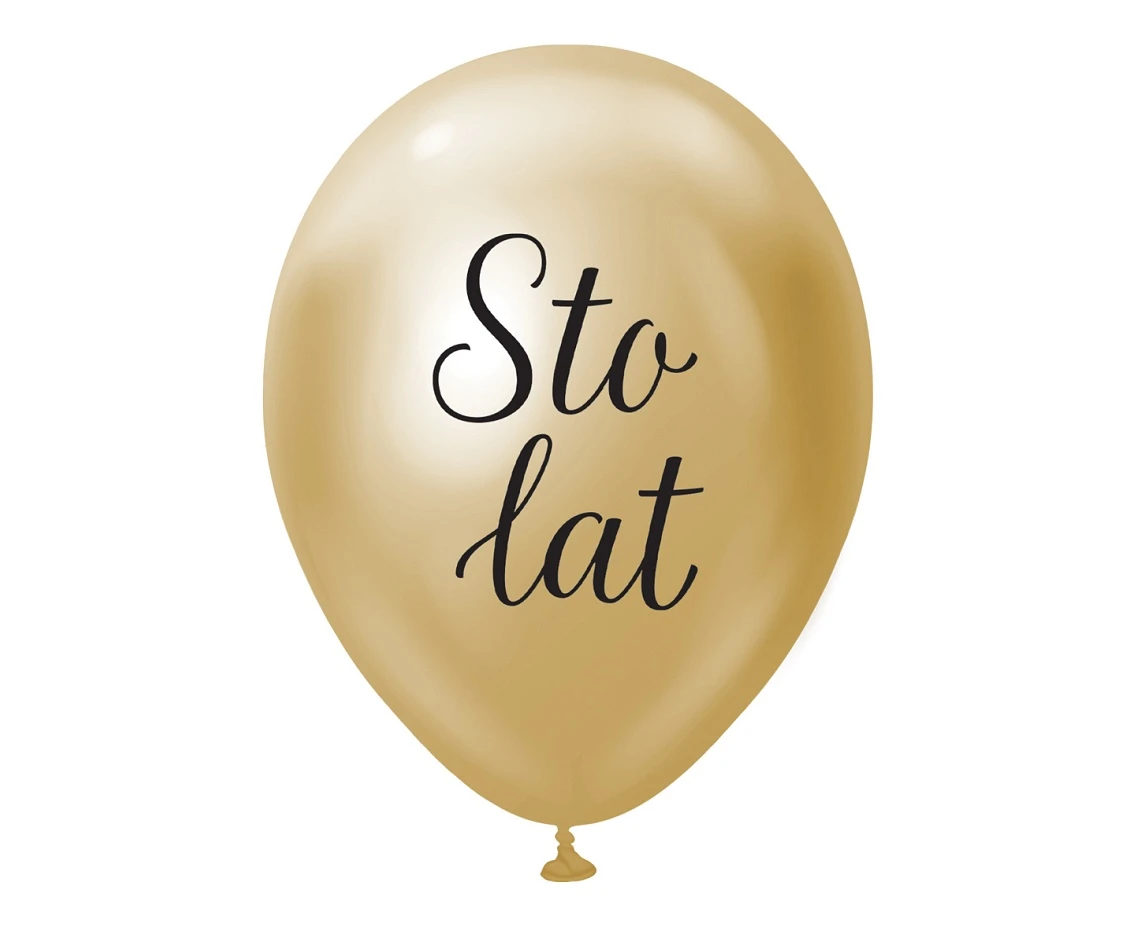 Balony B&C 12", Sto Lat, platyna jasnozłote, 5szt.