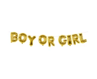 Girlanda z foliowych balonów 'B O Y  O R  G I R L' , 4 m.