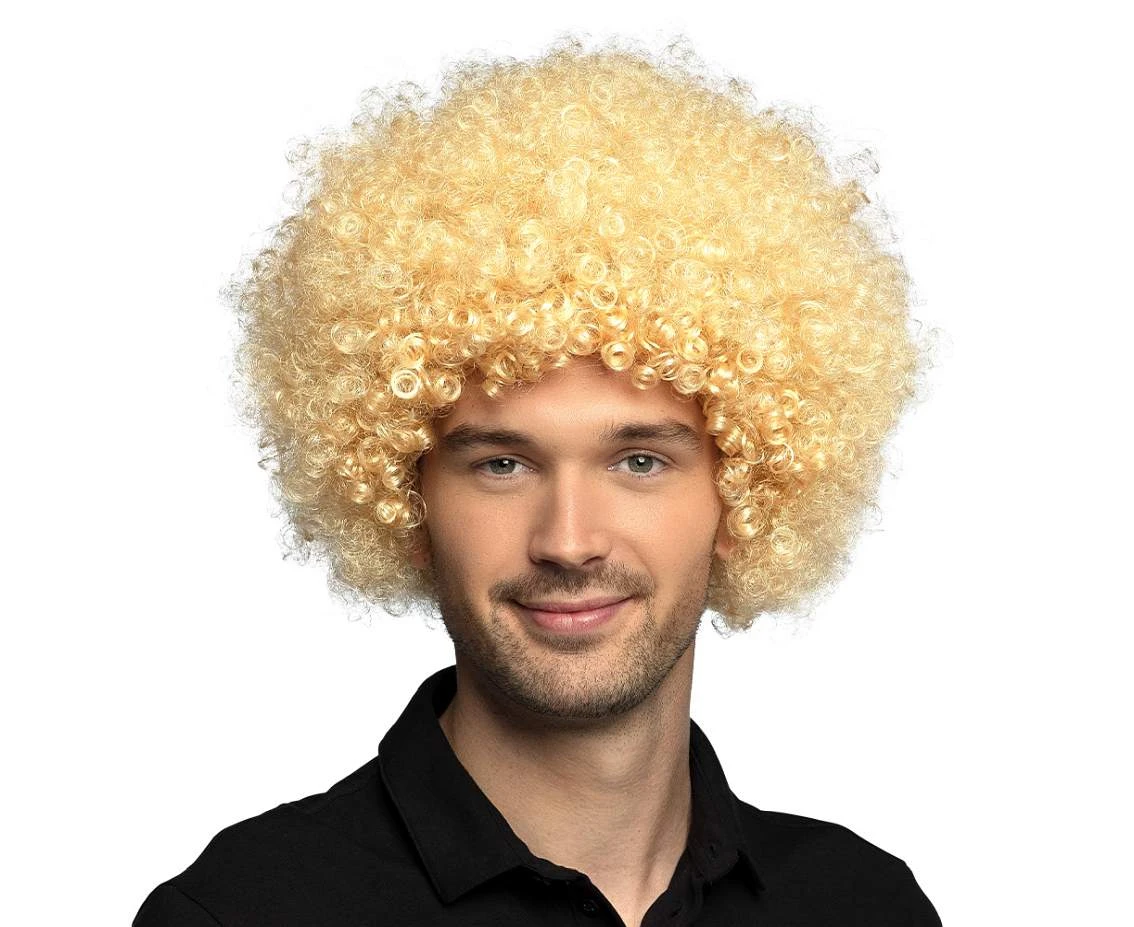 Peruka Afro, blond