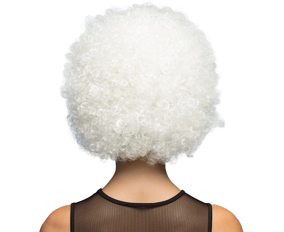 Peruka Afro, biała