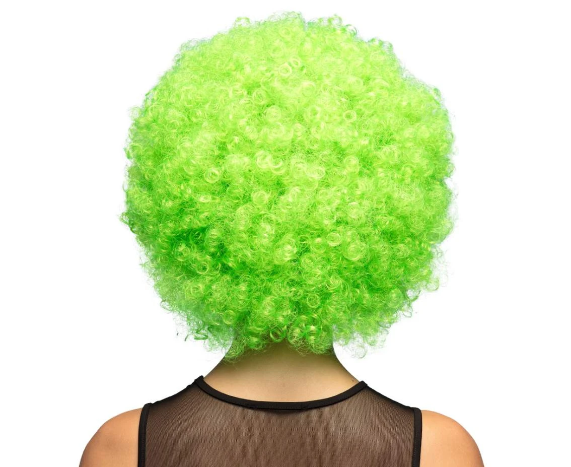 Peruka Afro, zielona