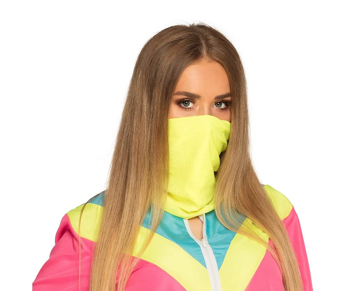Dres damski neonowy różowy Retro, rozm. L