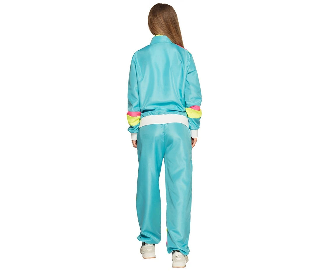 Dres damski neonowy turkusowy Retro, rozm. L