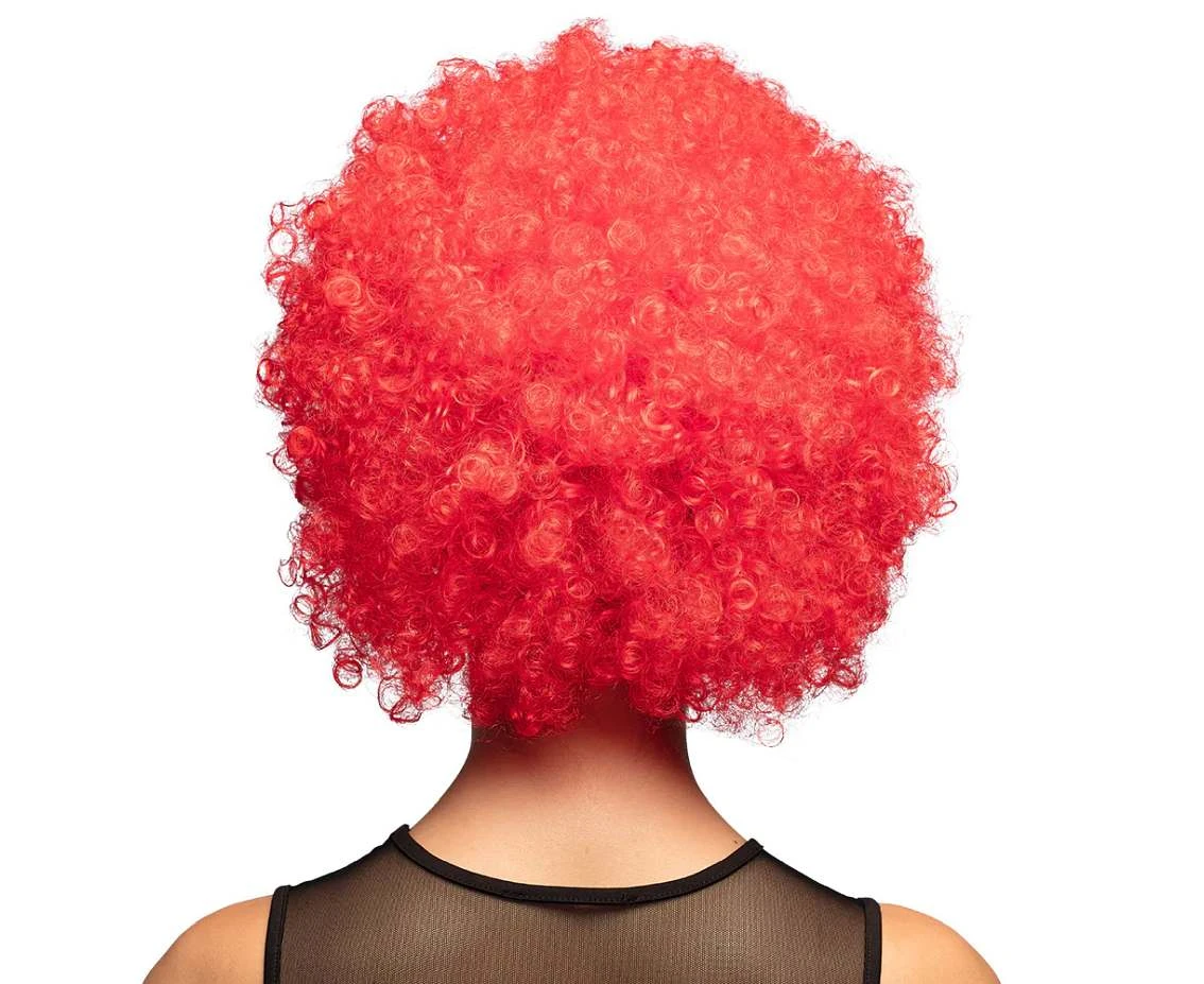 Peruka Afro, czerwona