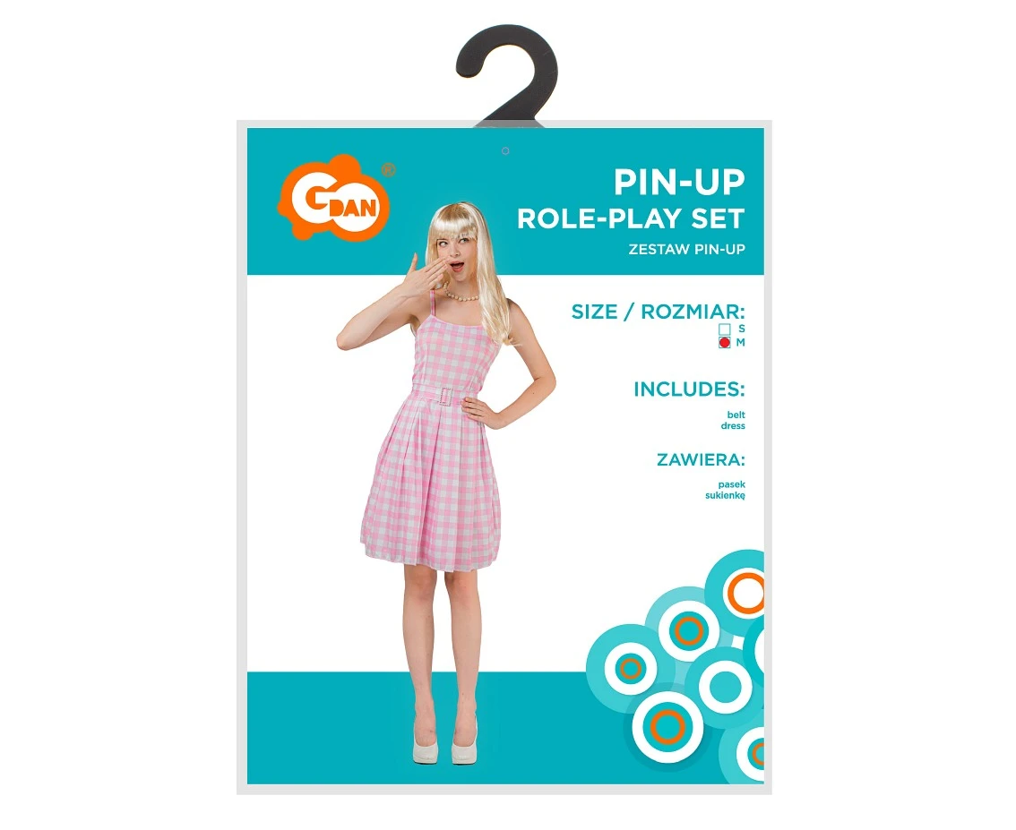 Zestaw dla dorosłych Pin-Up (sukienka, pasek), rozm. M KK